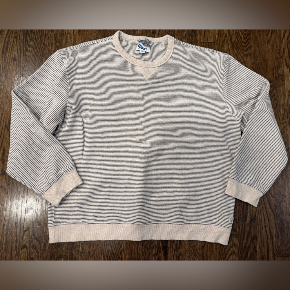 Marine Layer Crewneck Sweater - Beige and Black